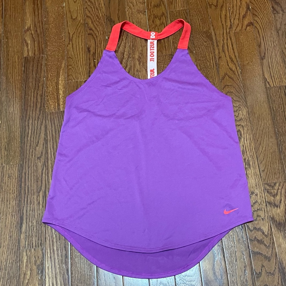 Nike Purple and Red Elastika Workout Tank Top
